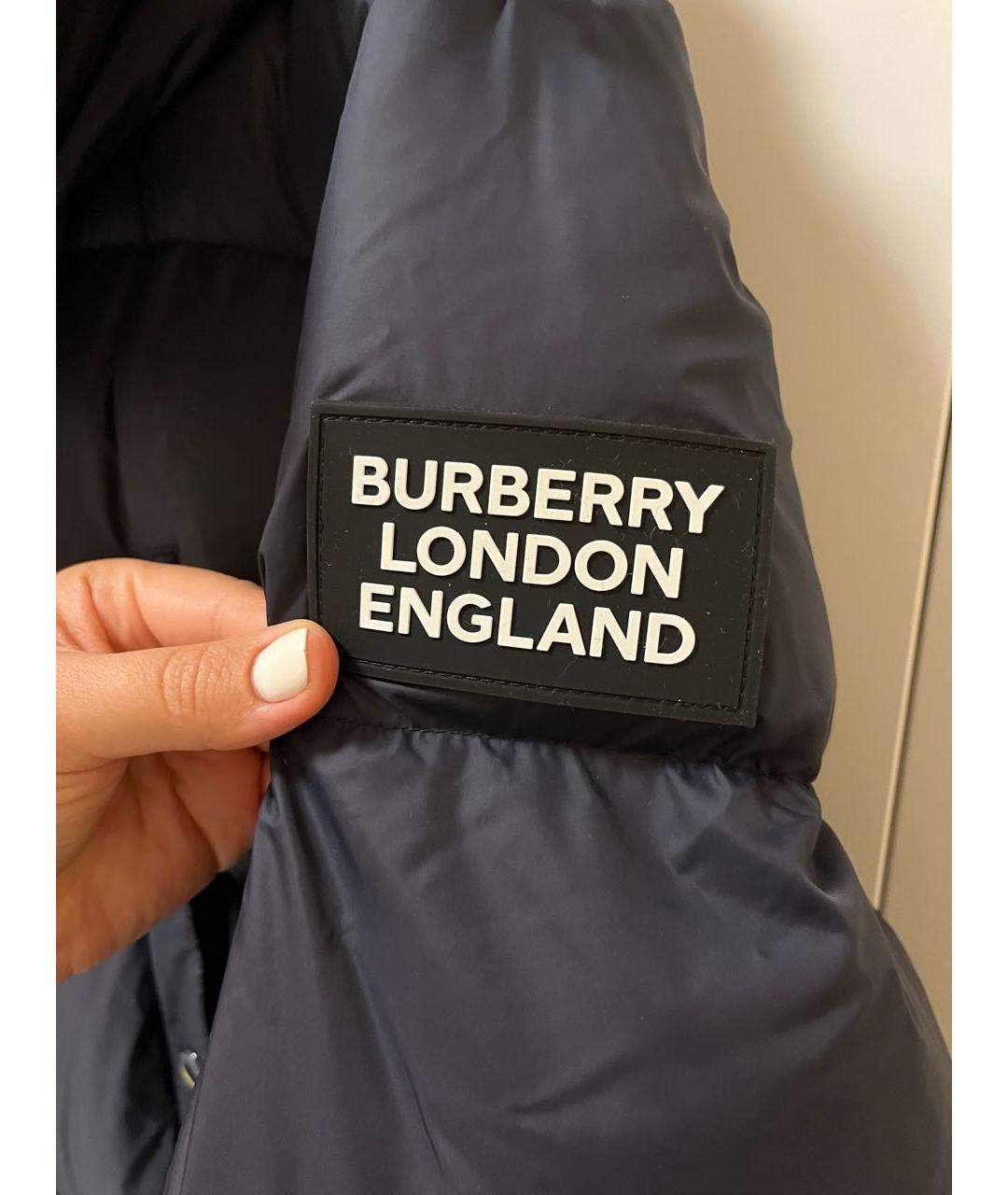 BURBERRY Темно-синий пуховик, фото 6