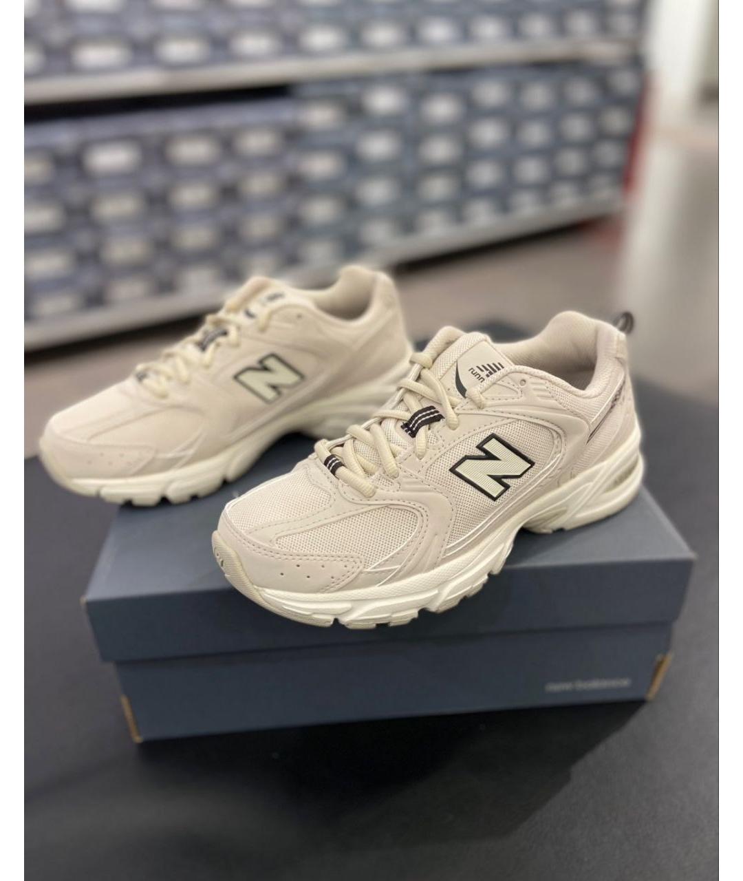 NEW BALANCE Бежевые кроссовки из искусственной кожи, фото 2