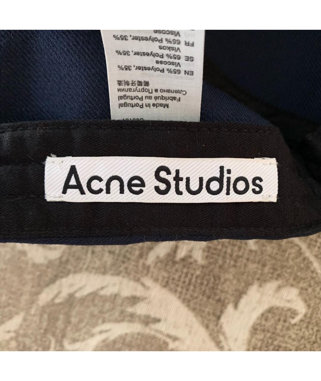 ACNE STUDIOS Темно-синяя хлопковая кепка/бейсболка, фото 6