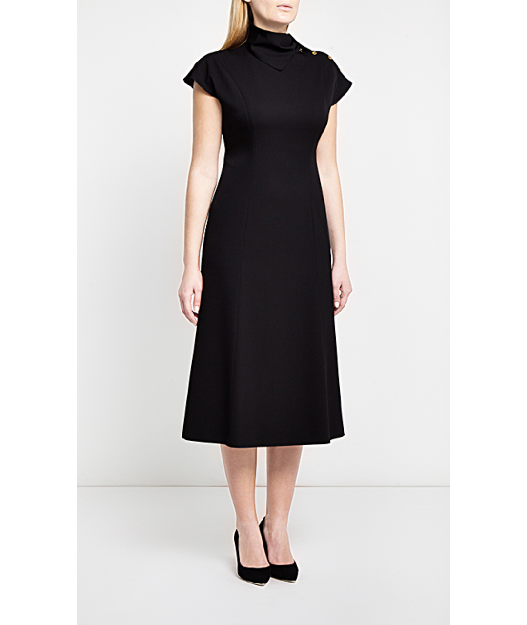 ESCADA Черное шерстяное платье, фото 2