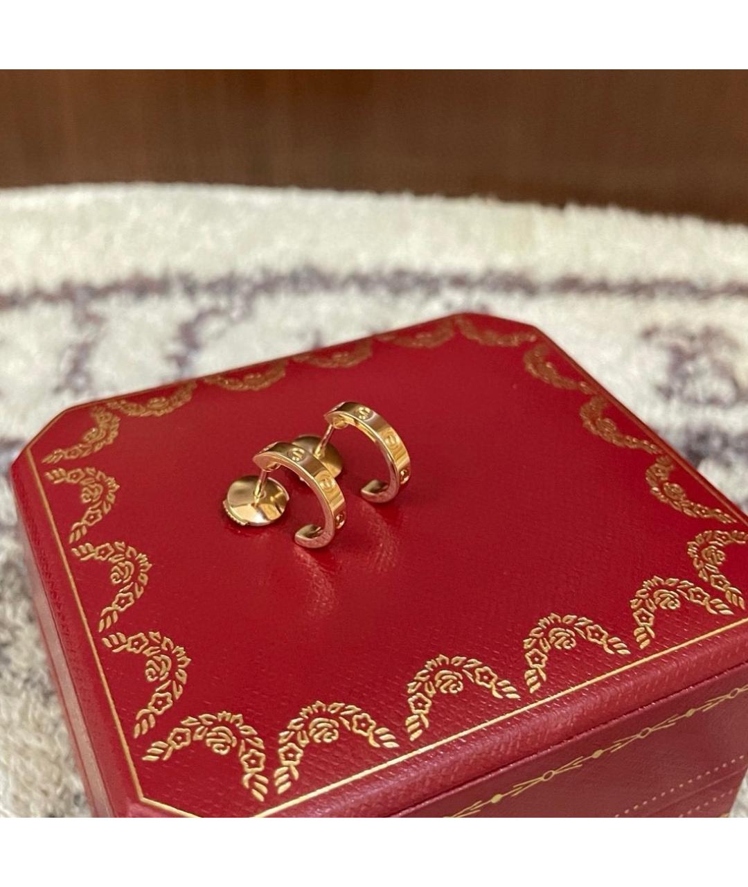 CARTIER Розовые серьги из розового золота, фото 4