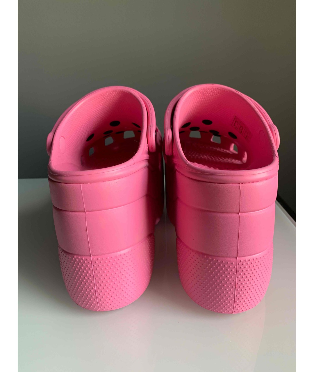 BALENCIAGA Розовые резиновые сандалии, фото 4