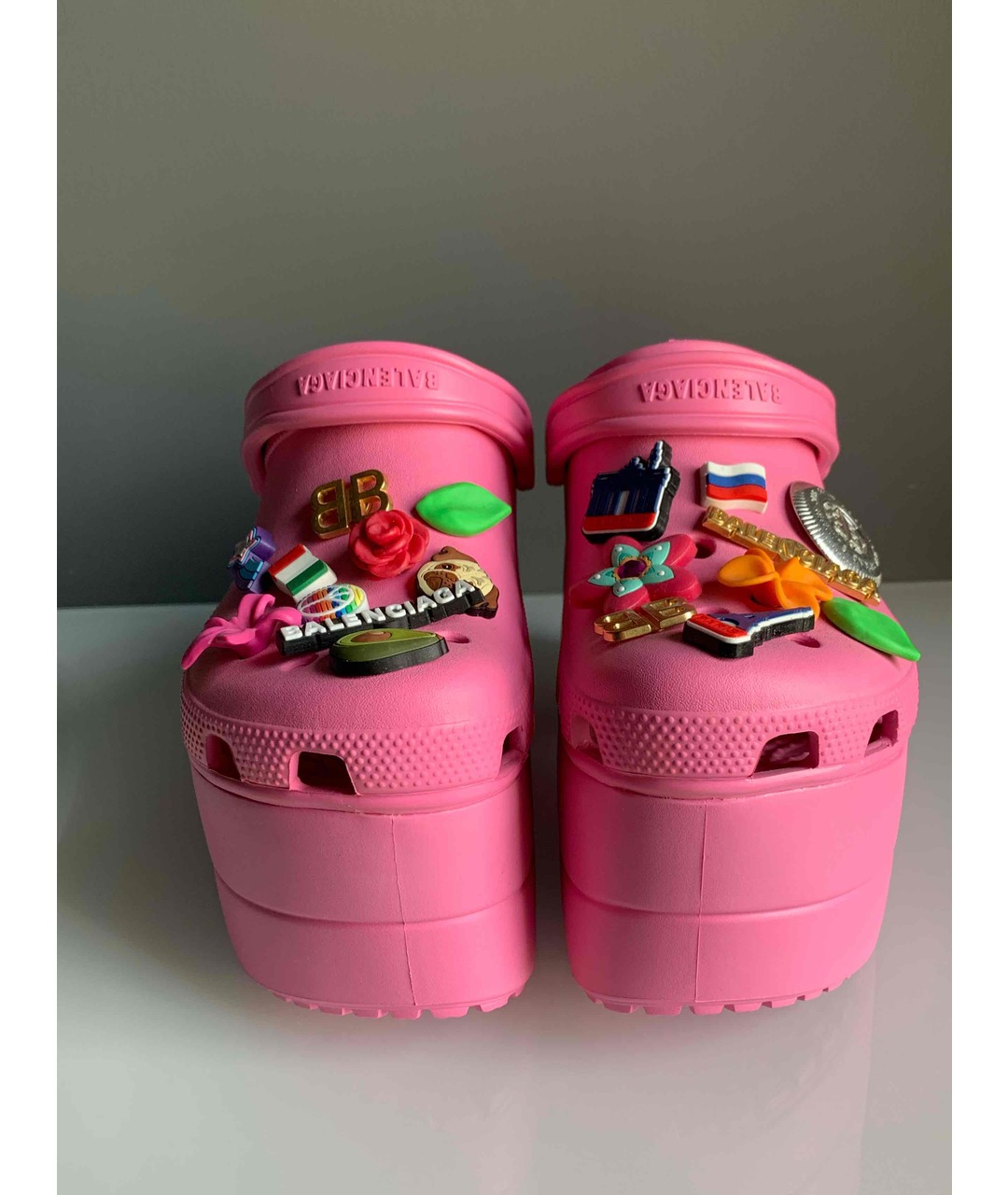 BALENCIAGA Розовые резиновые сандалии, фото 2