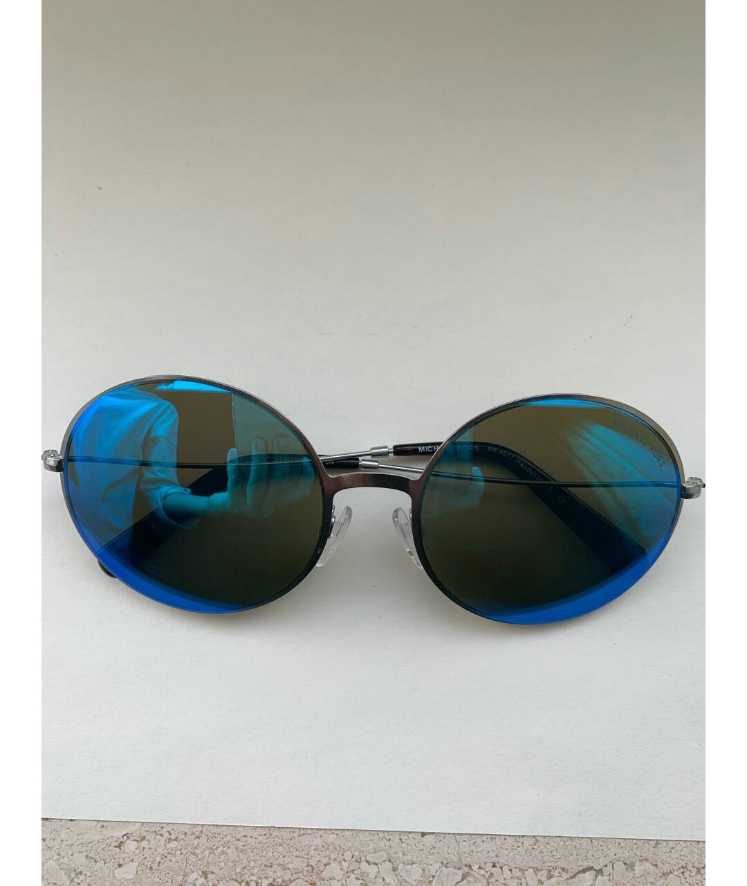 MICHAEL KORS Синие металлические солнцезащитные очки, фото 5