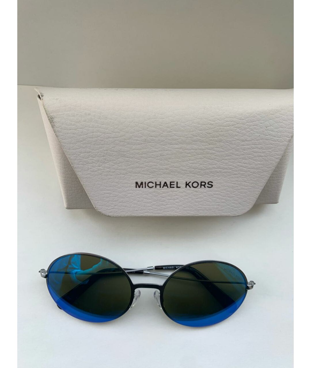 MICHAEL KORS Синие металлические солнцезащитные очки, фото 4