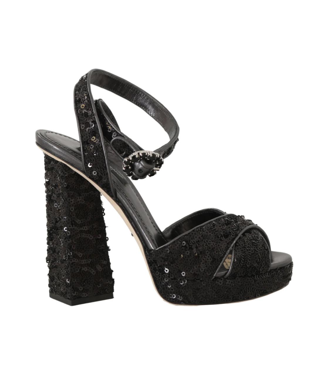 DOLCE&GABBANA Черные босоножки, фото 1