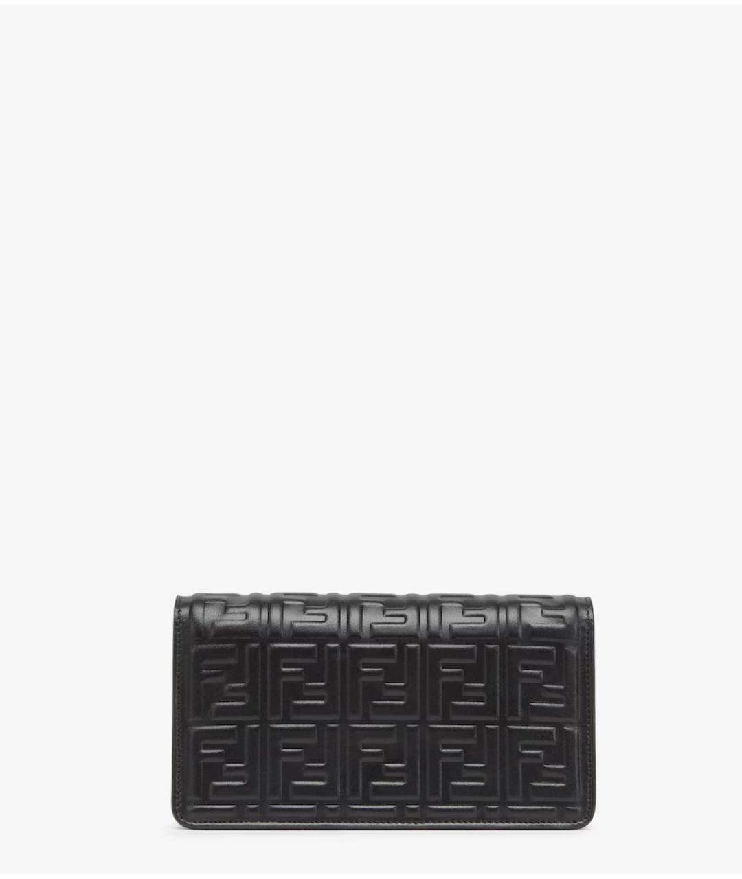 FENDI Черная кожаная сумка через плечо, фото 3