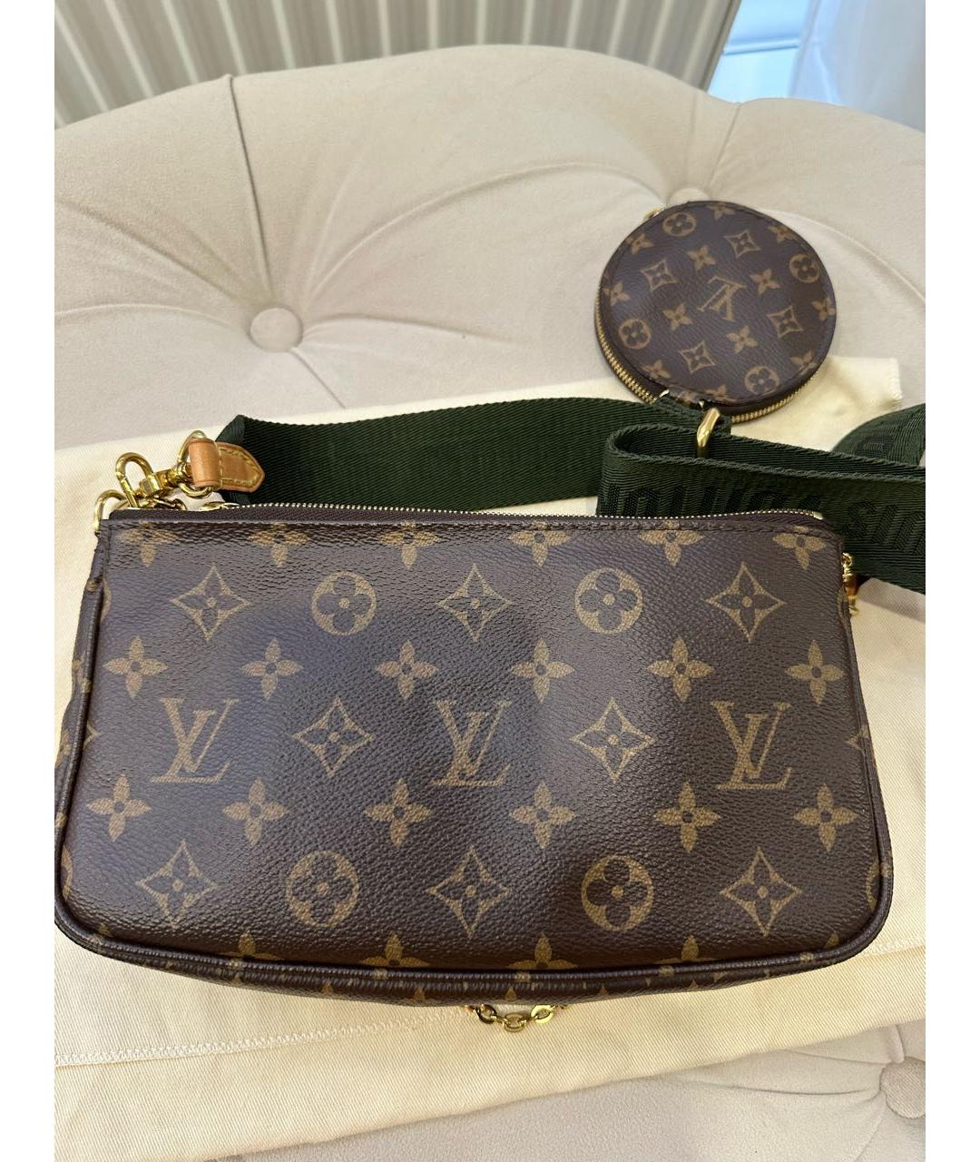 LOUIS VUITTON Коричневая сумка через плечо, фото 3