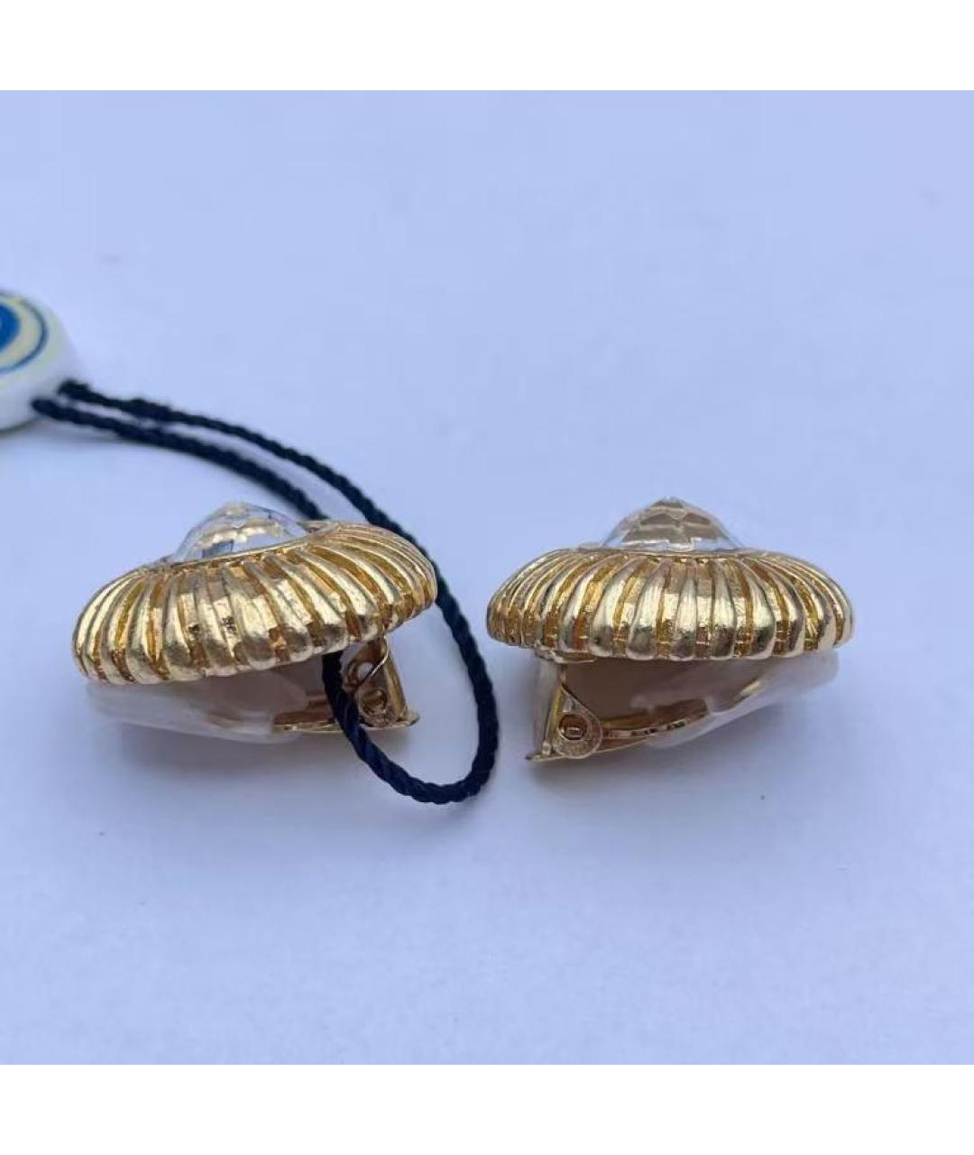 CHANEL Золотые латунные клипсы, фото 4