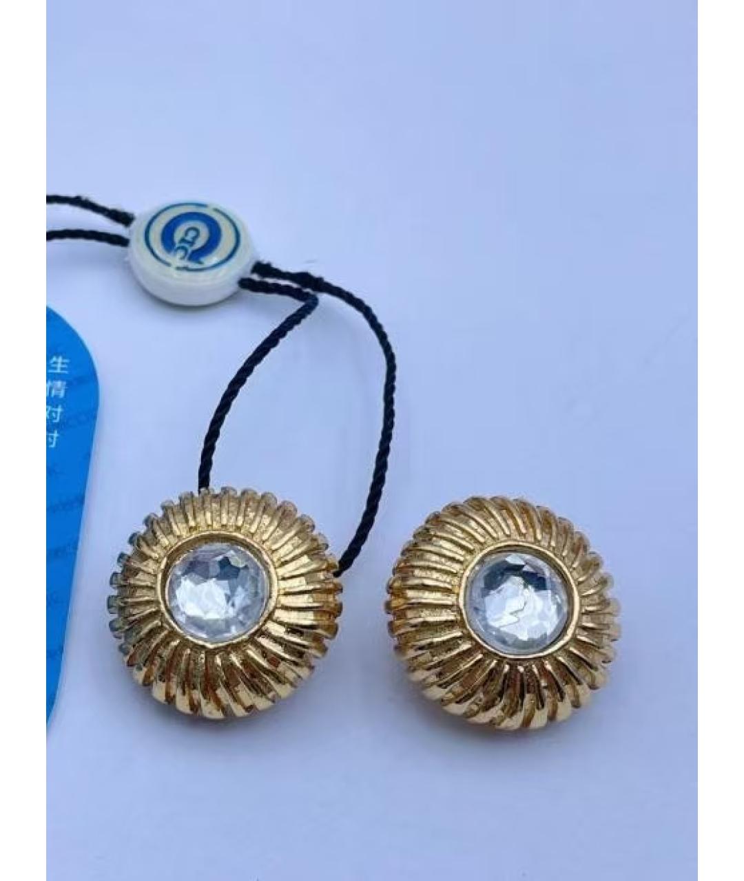 CHANEL Золотые латунные клипсы, фото 5