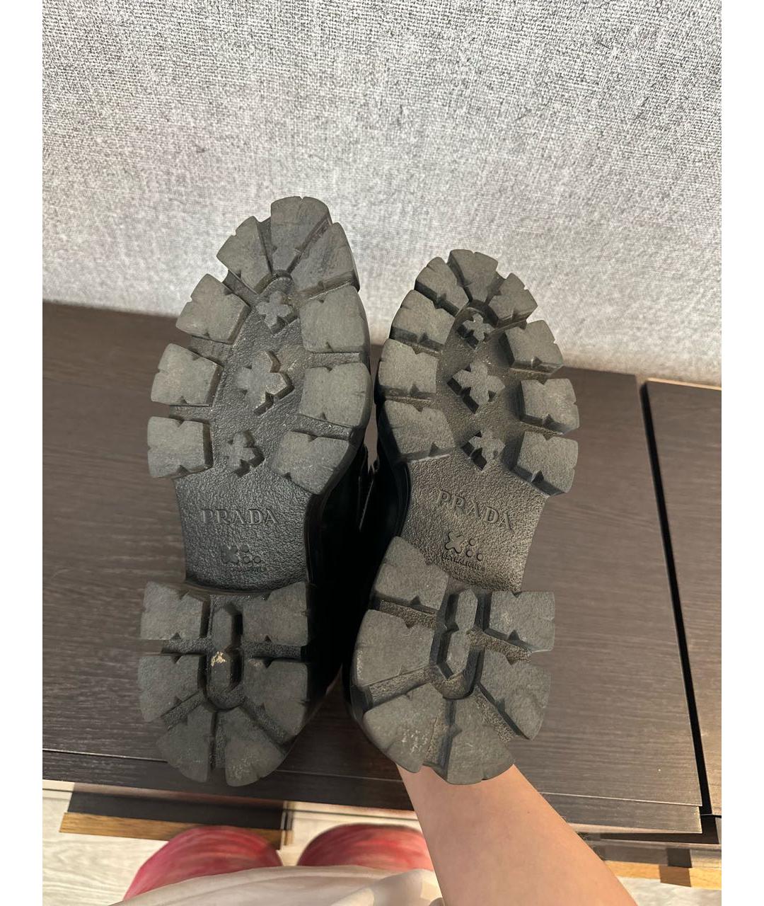 PRADA Черные кожаные лоферы, фото 5