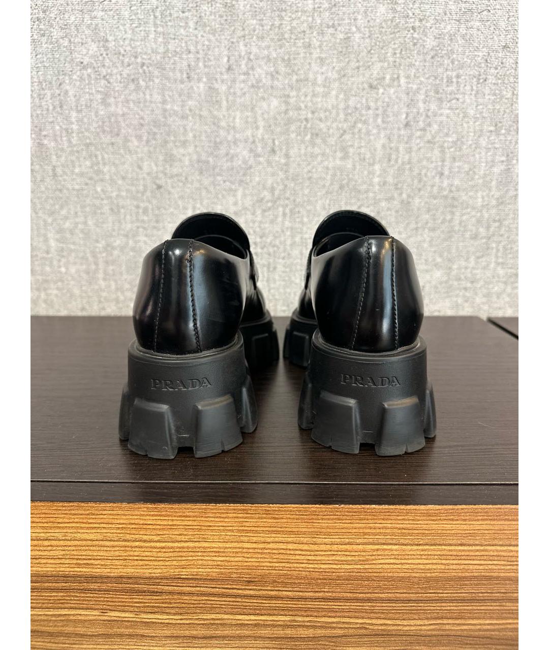 PRADA Черные кожаные лоферы, фото 4
