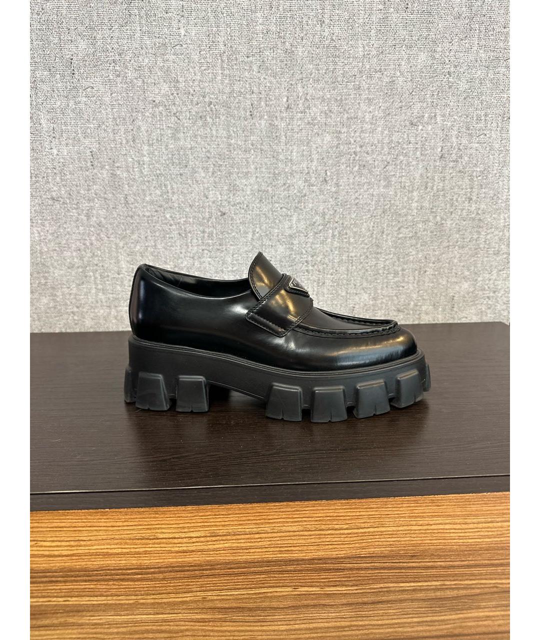 PRADA Черные кожаные лоферы, фото 8