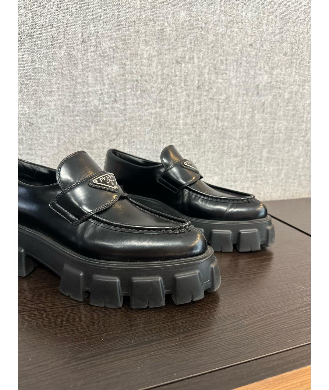 PRADA Черные кожаные лоферы, фото 7
