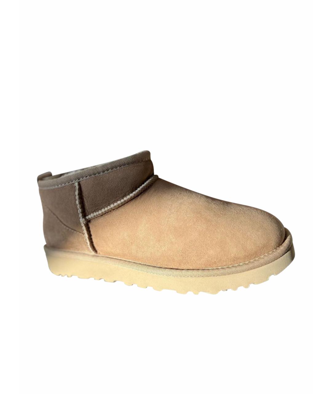 UGG AUSTRALIA Бежевые замшевые сапоги, фото 1