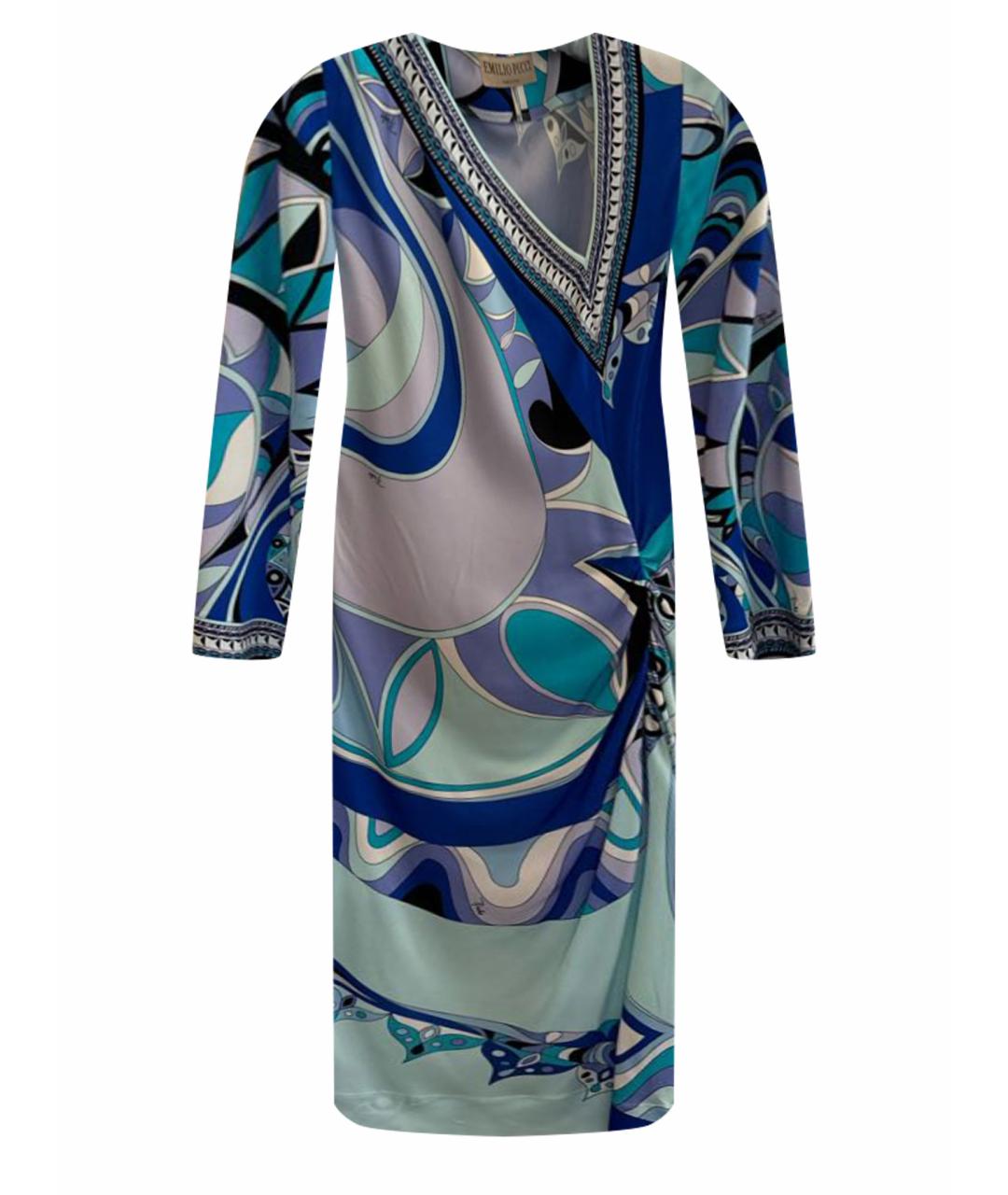 EMILIO PUCCI Мульти вискозное коктейльное платье, фото 1