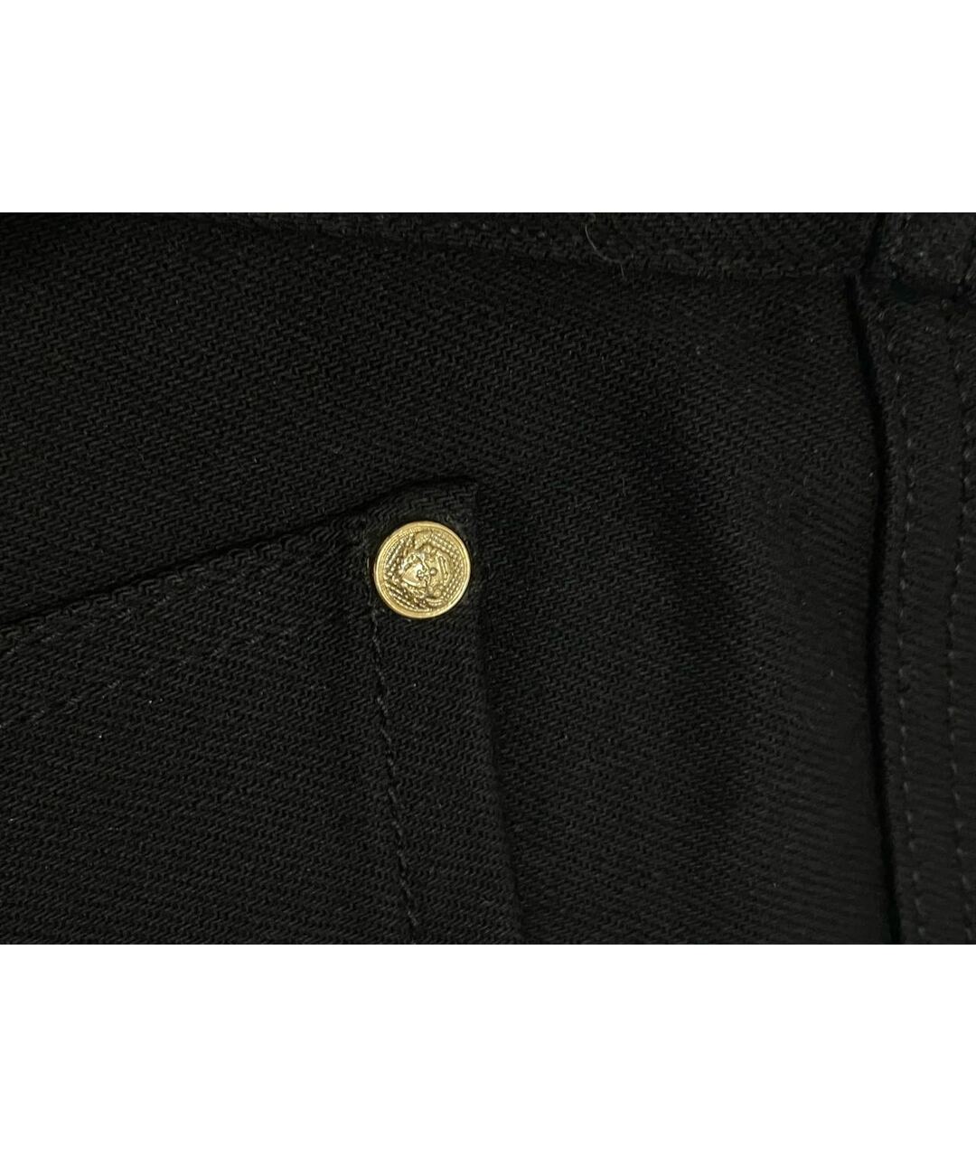 BALMAIN Черные хлопко-эластановые прямые джинсы, фото 5