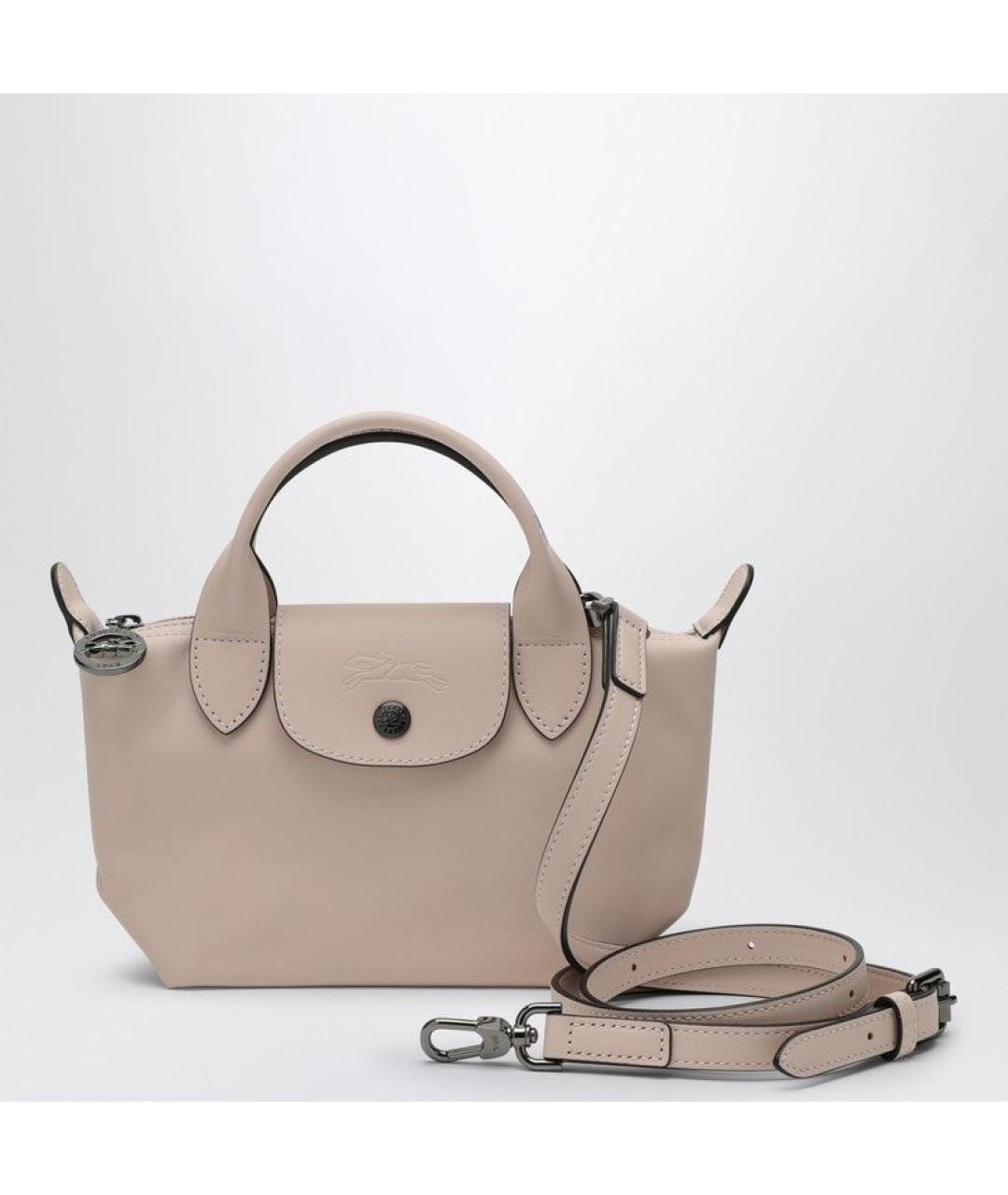 LONGCHAMP Розовая кожаная сумка тоут, фото 3