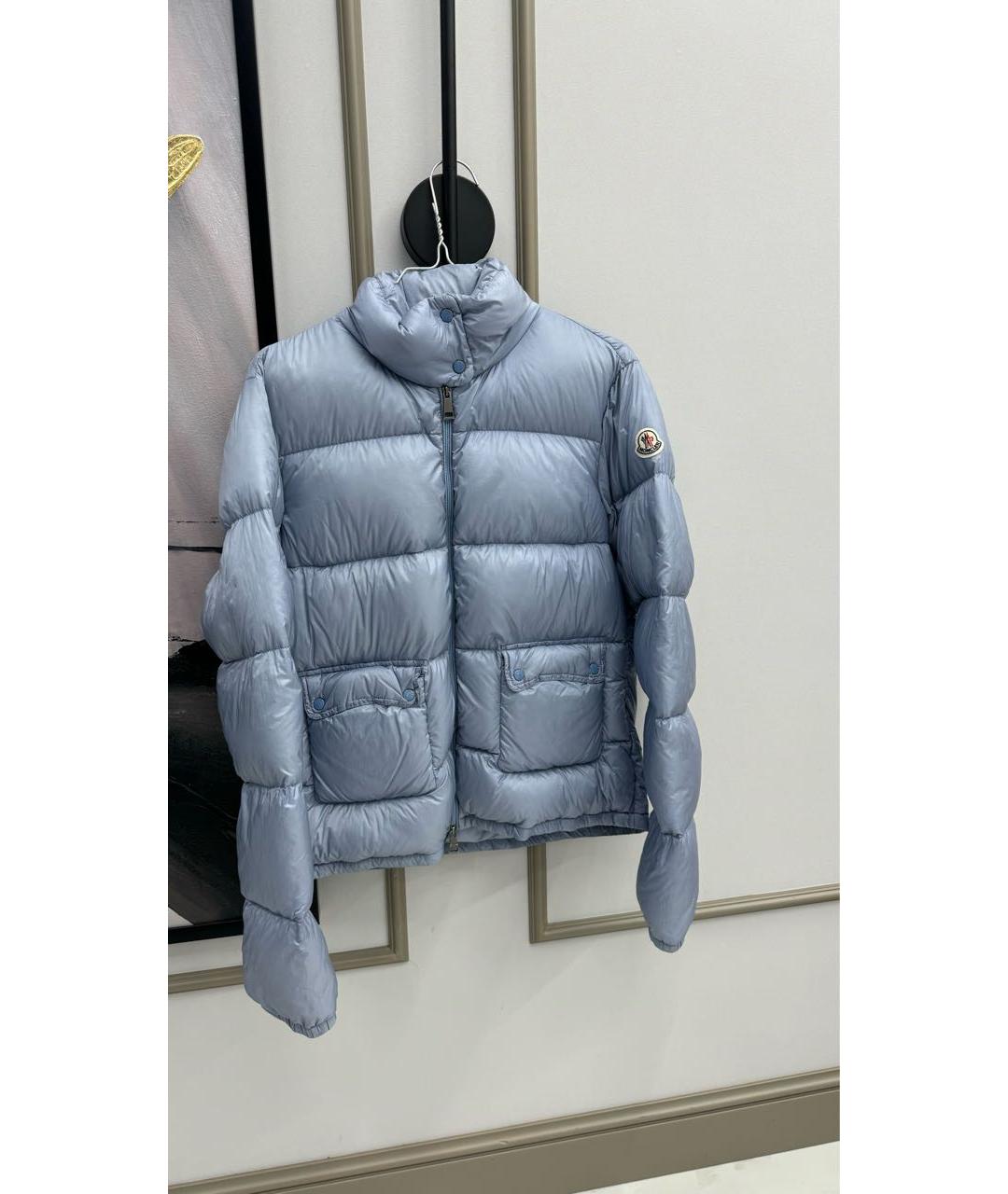 MONCLER Голубой пуховик, фото 5