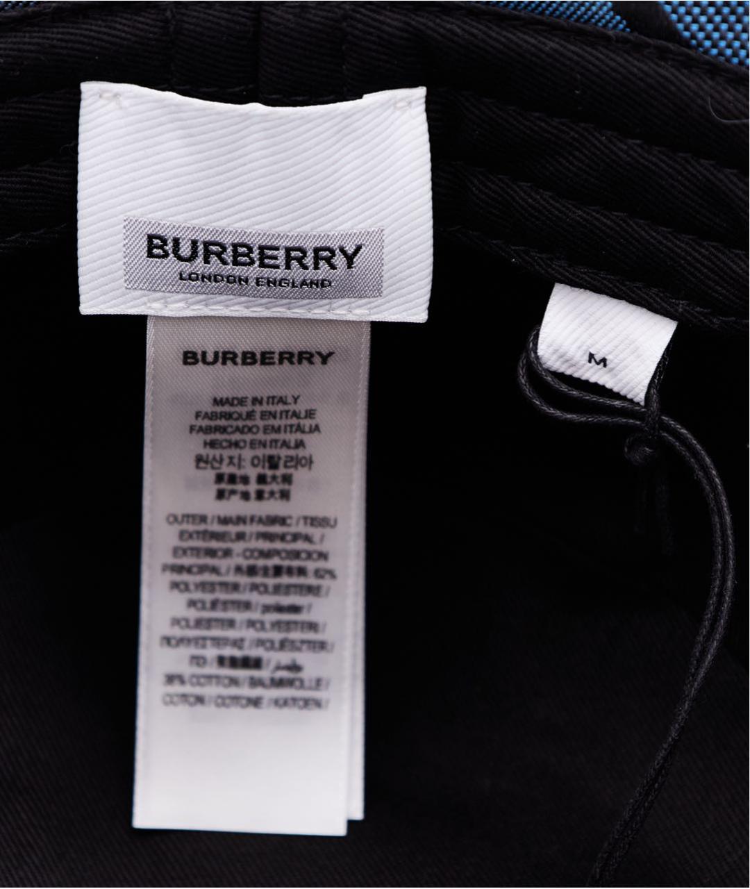 BURBERRY Синяя хлопковая панама, фото 5