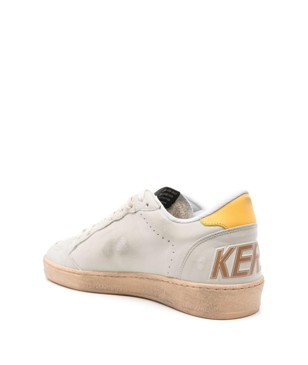 GOLDEN GOOSE DELUXE BRAND Белые кожаные низкие кроссовки / кеды, фото 3