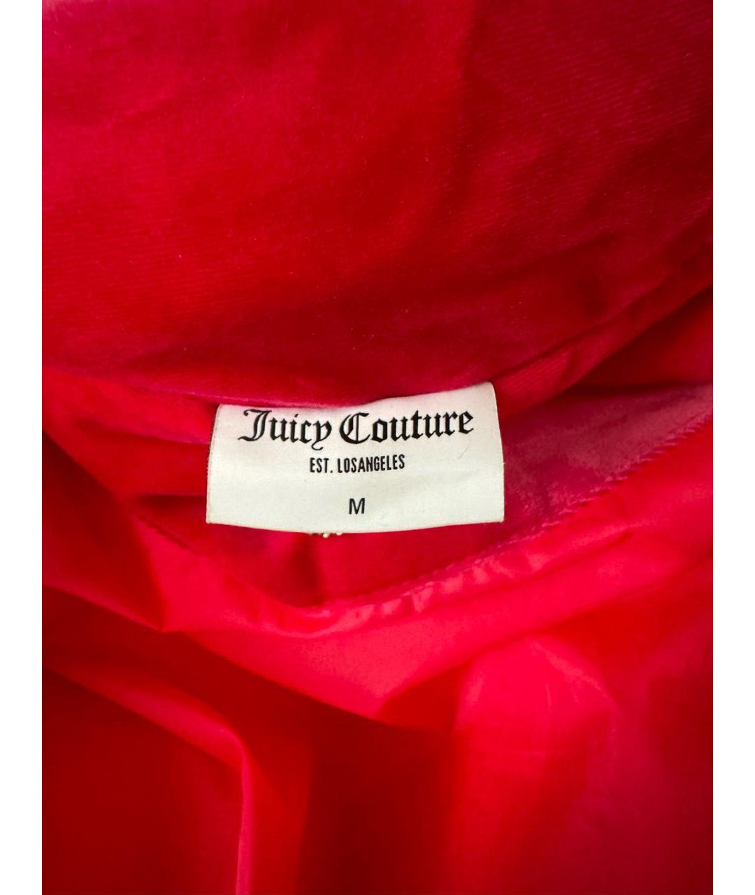 JUICY COUTURE Розовый велюровый пуховик, фото 3