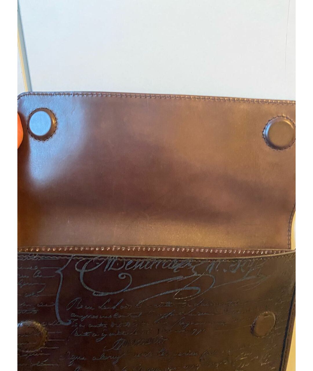 BERLUTI Коричневая кожаная сумка на плечо, фото 3