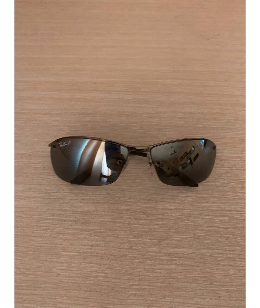RAY BAN Серебряные металлические солнцезащитные очки, фото 6
