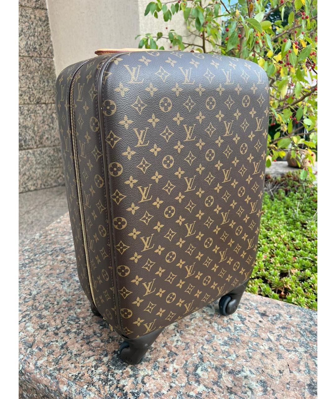 LOUIS VUITTON Коричневый чемодан, фото 8