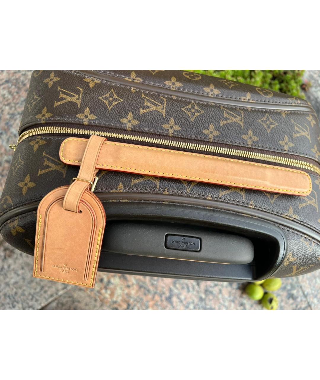 LOUIS VUITTON Коричневый чемодан, фото 5