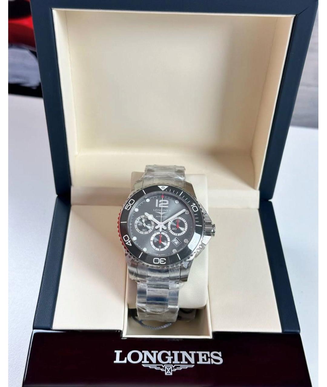 LONGINES Серые металлические часы, фото 6