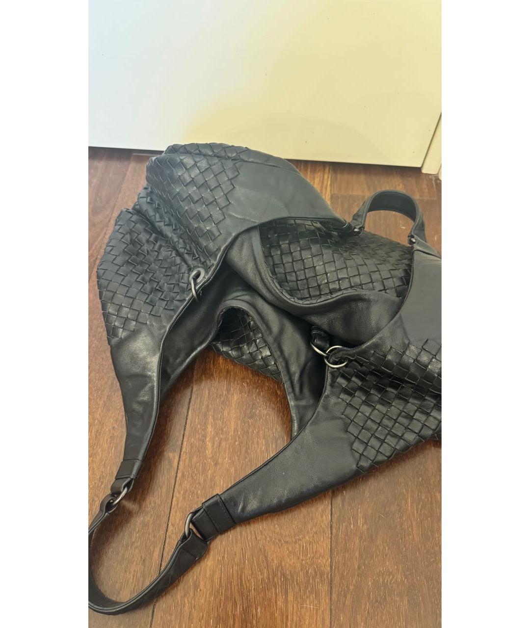 BOTTEGA VENETA Черная кожаная сумка тоут, фото 2