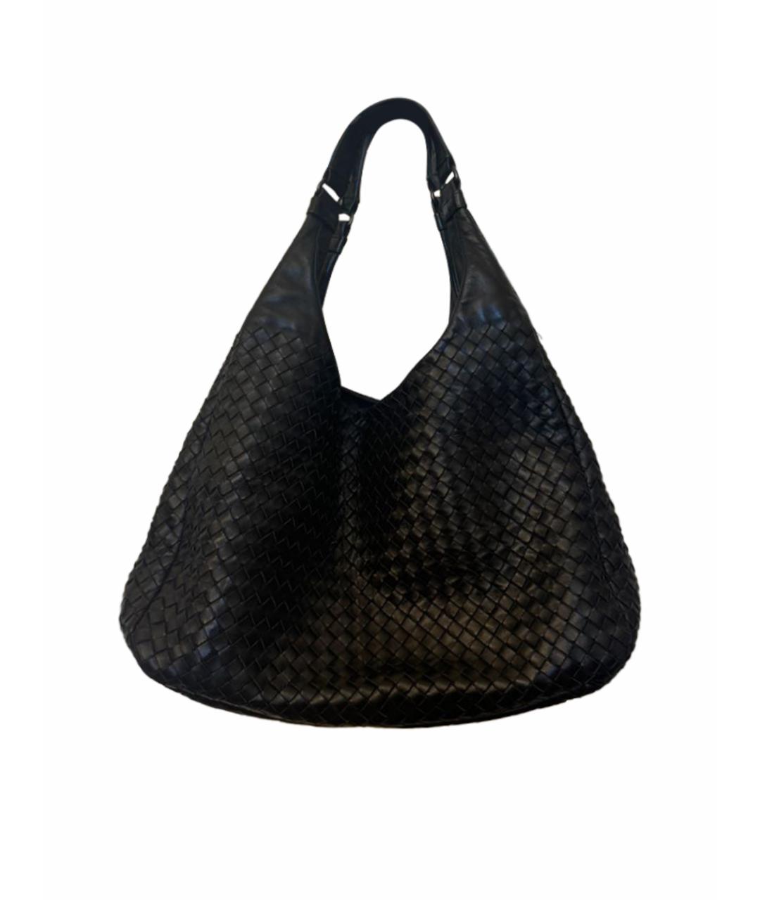 BOTTEGA VENETA Черная кожаная сумка тоут, фото 1