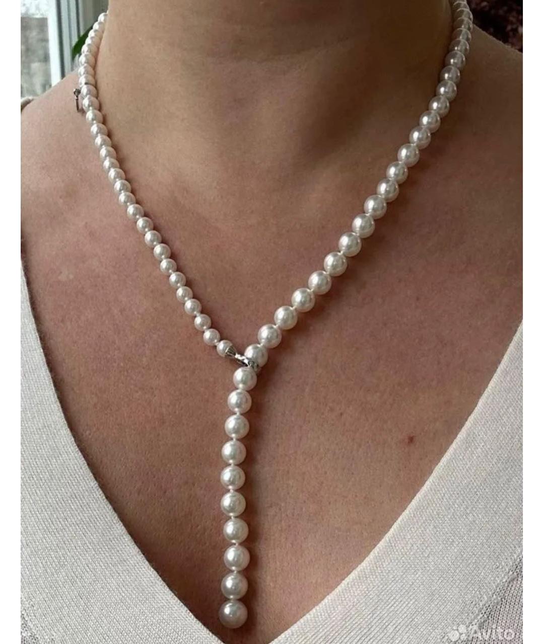 Mikimoto Белое жемчужное колье, фото 4