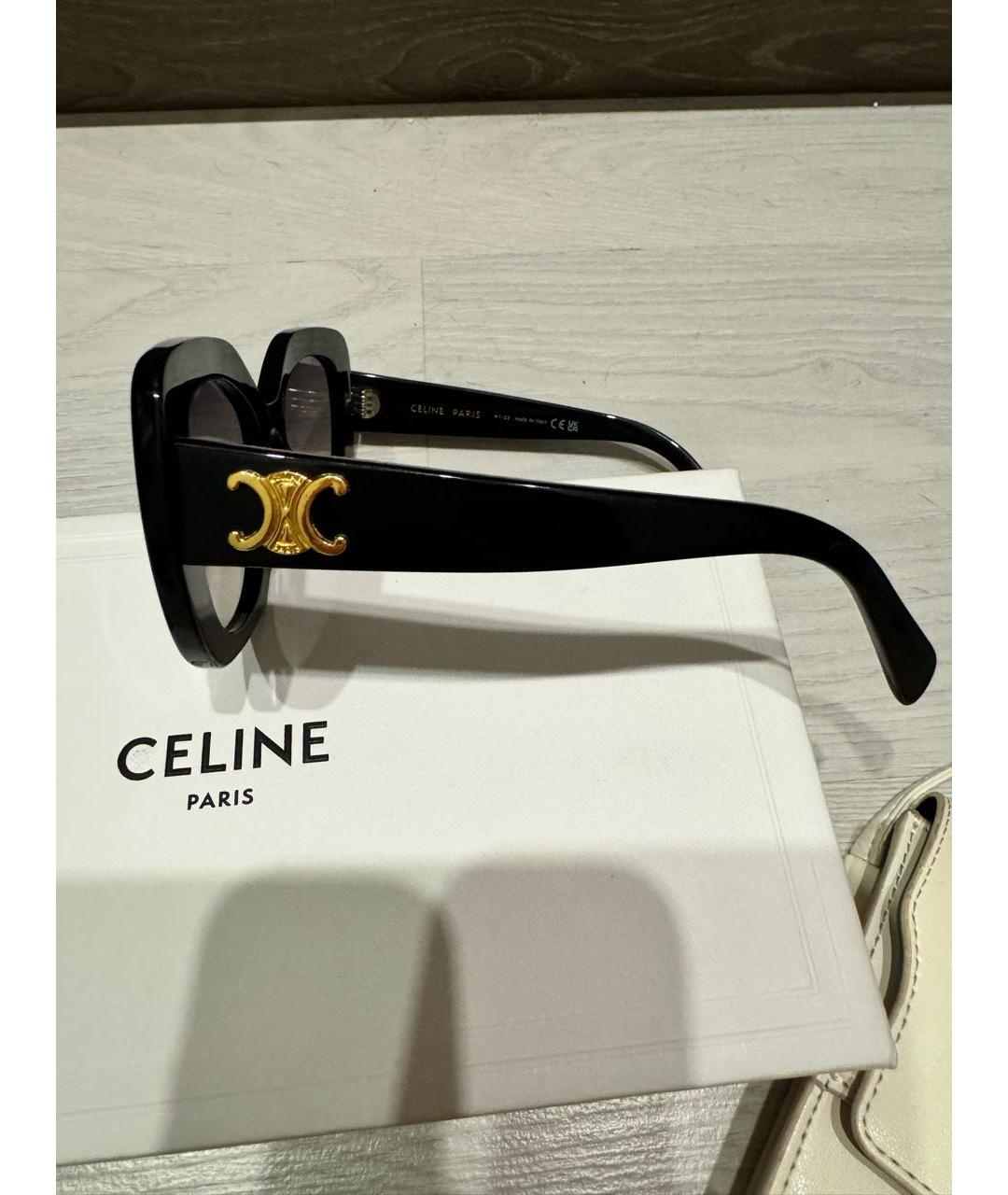CELINE Черные пластиковые солнцезащитные очки, фото 3
