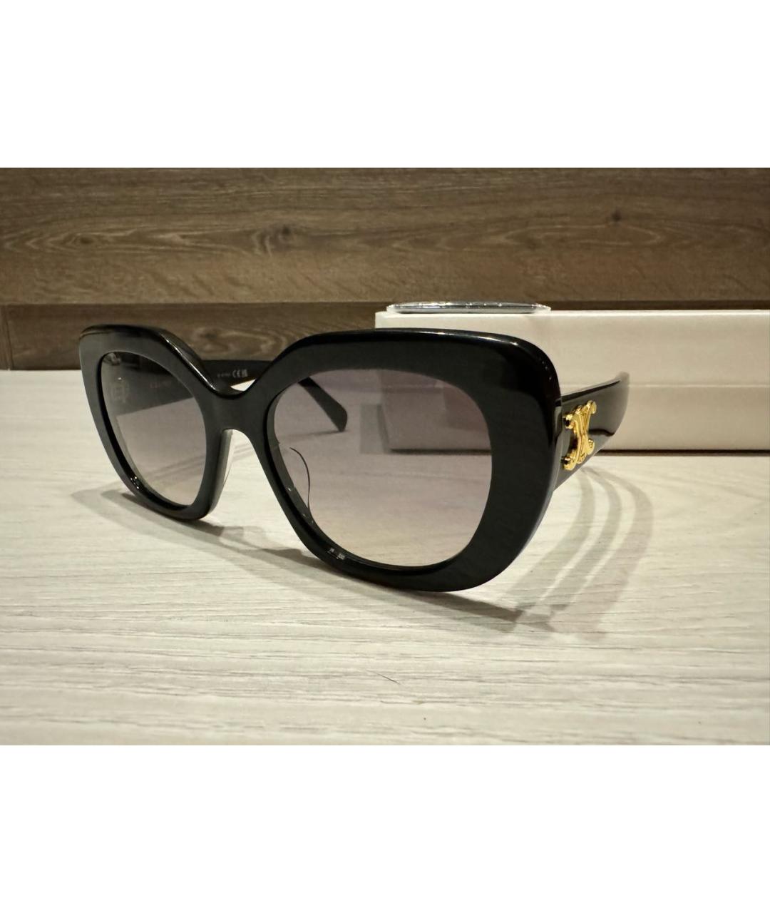 CELINE Черные пластиковые солнцезащитные очки, фото 2