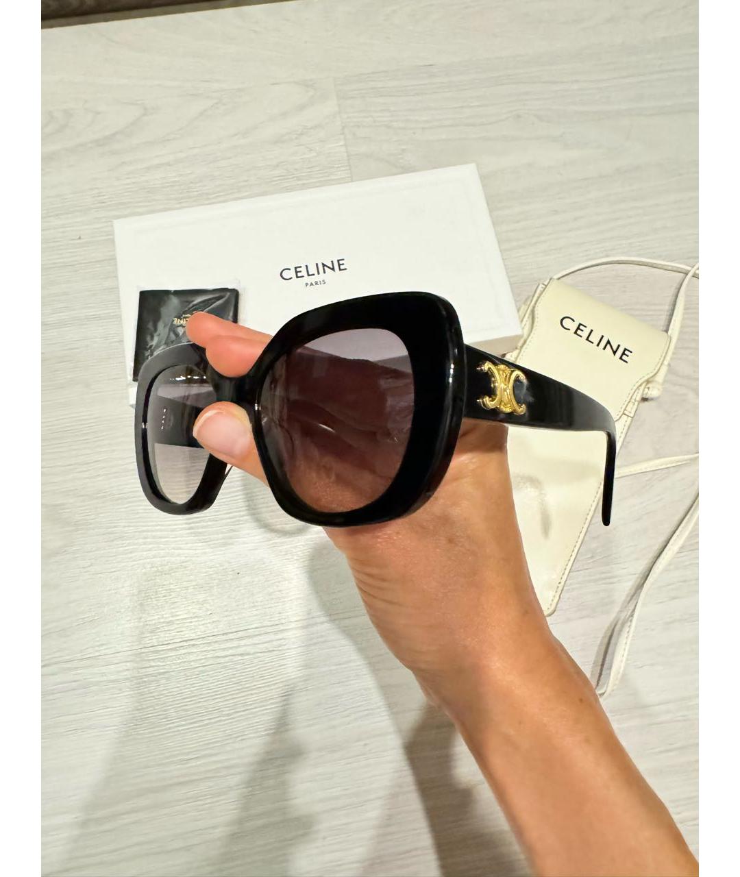 CELINE Черные пластиковые солнцезащитные очки, фото 6