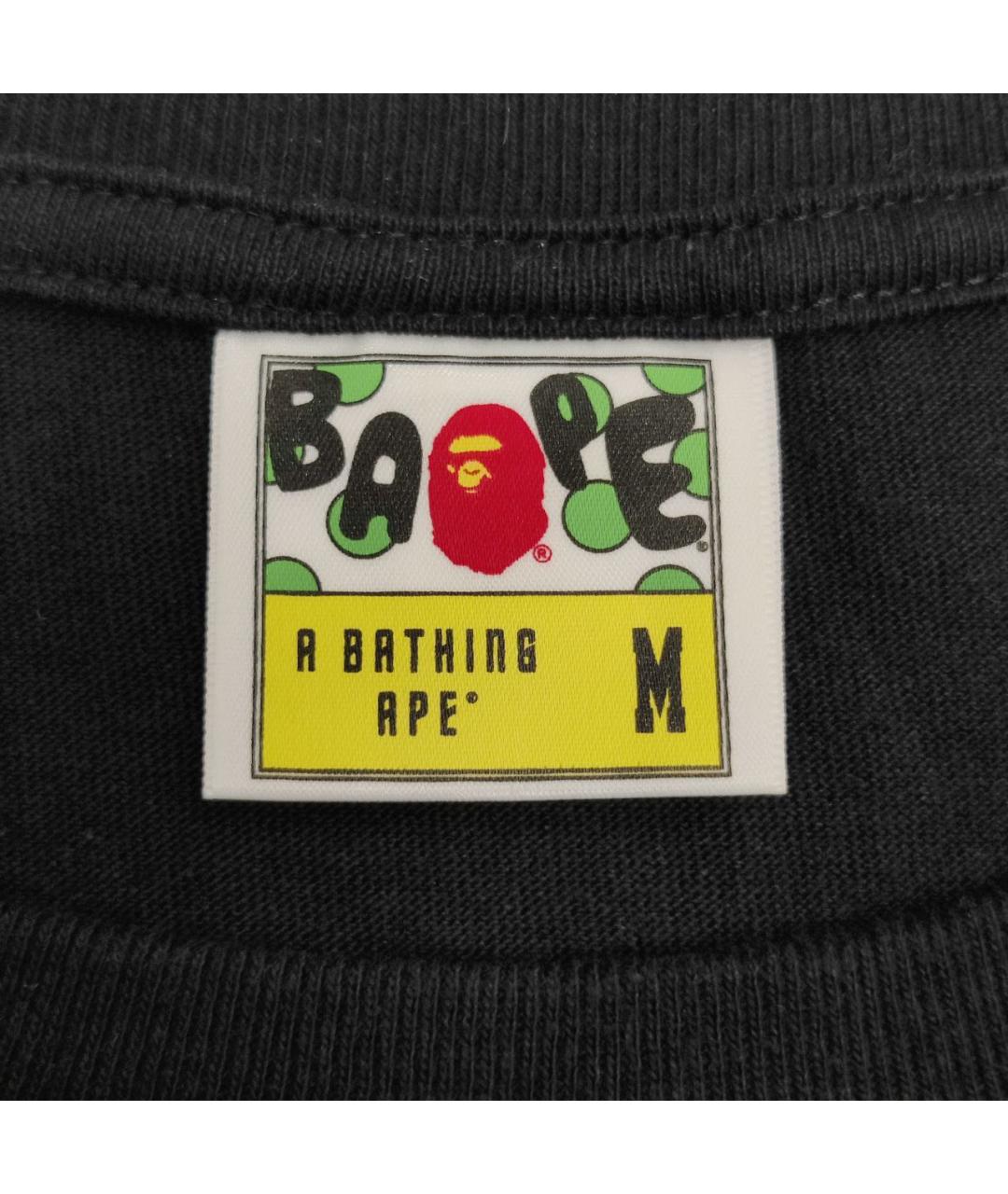 A BATHING APE Черная хлопковая футболка, фото 4