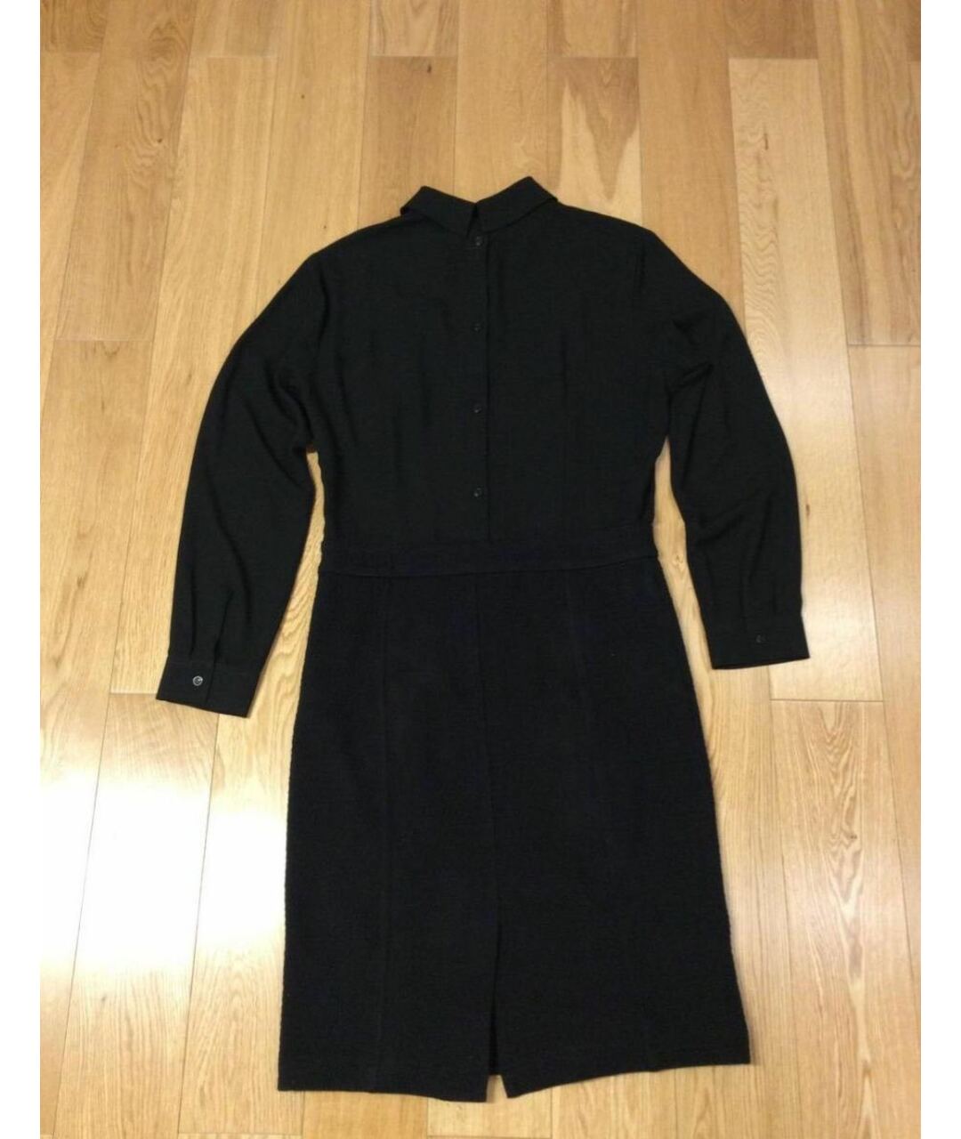 STEFANEL Черное хлопко-эластановое повседневное платье, фото 3