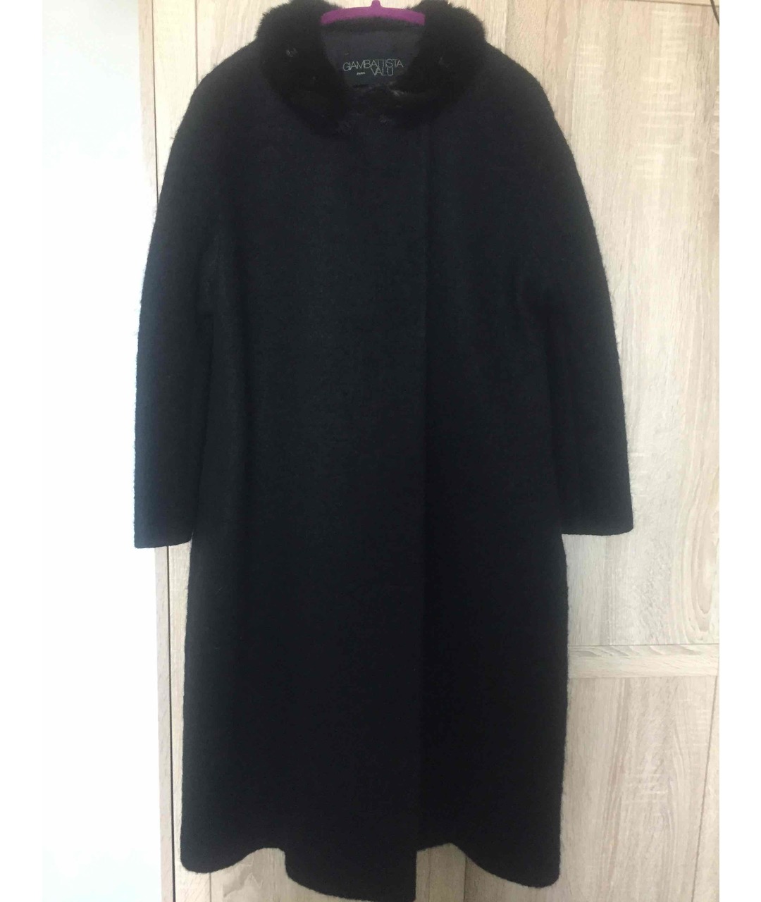 GIAMBATTISTA VALLI Черное шерстяное пальто, фото 4