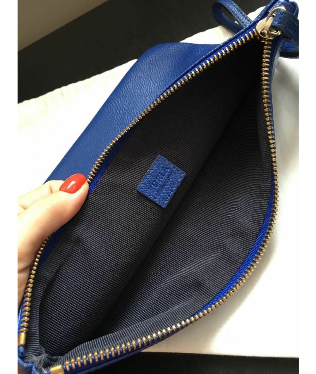 FURLA Синяя кожаная сумка тоут, фото 3