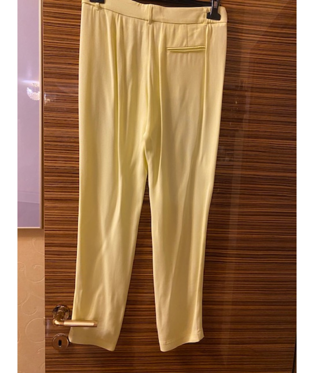I'M ISOLA MARRAS Желтые вискозные прямые брюки, фото 2