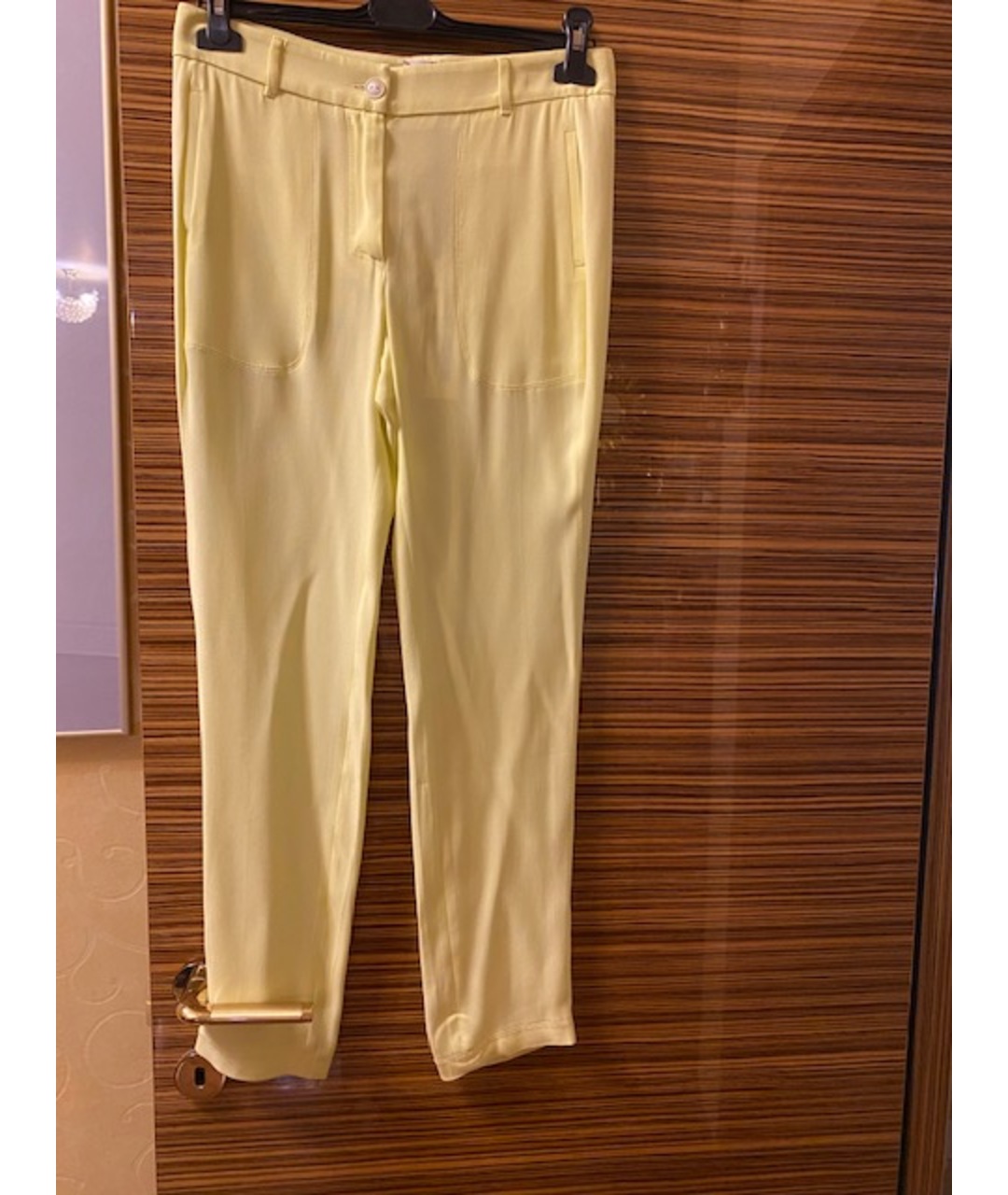 I'M ISOLA MARRAS Желтые вискозные прямые брюки, фото 6