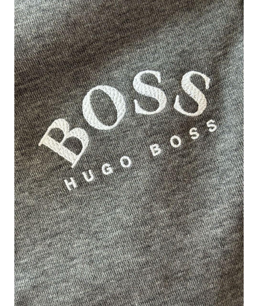 HUGO BOSS Серые хлопко-эластановые повседневные брюки, фото 7