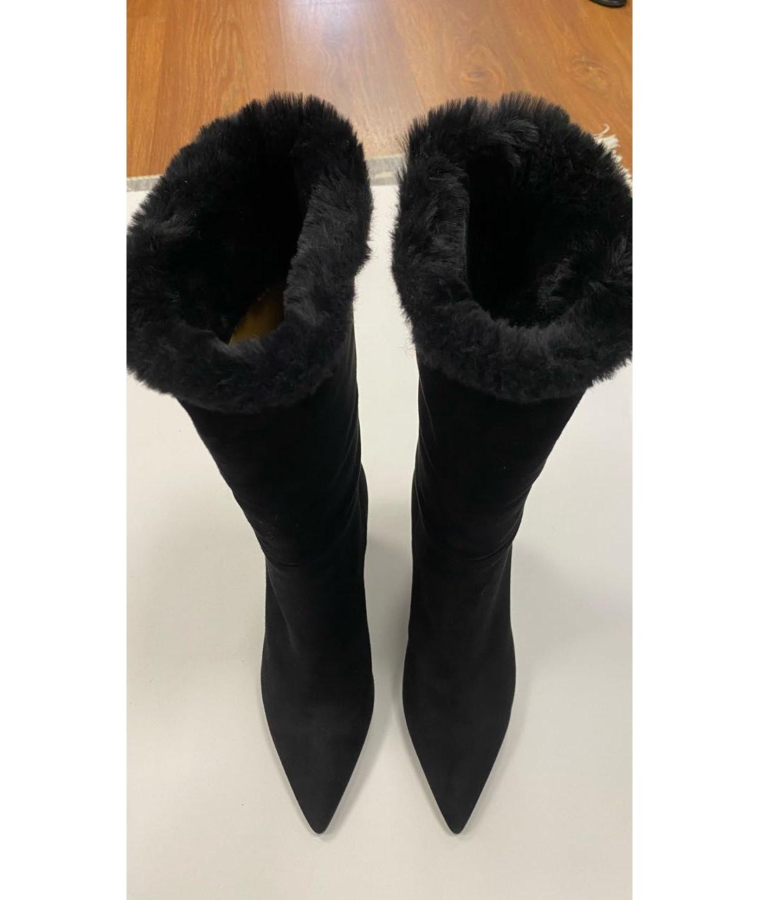 GIANVITO ROSSI Черные замшевые сапоги, фото 2