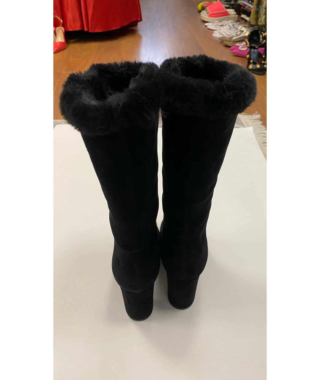 GIANVITO ROSSI Черные замшевые сапоги, фото 3