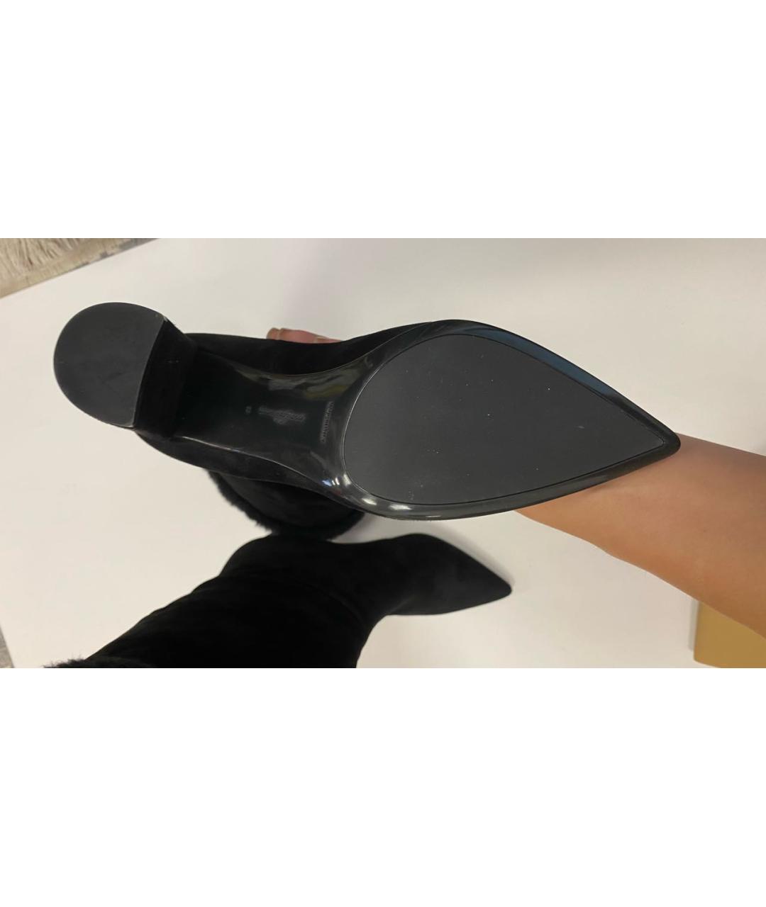 GIANVITO ROSSI Черные замшевые сапоги, фото 4