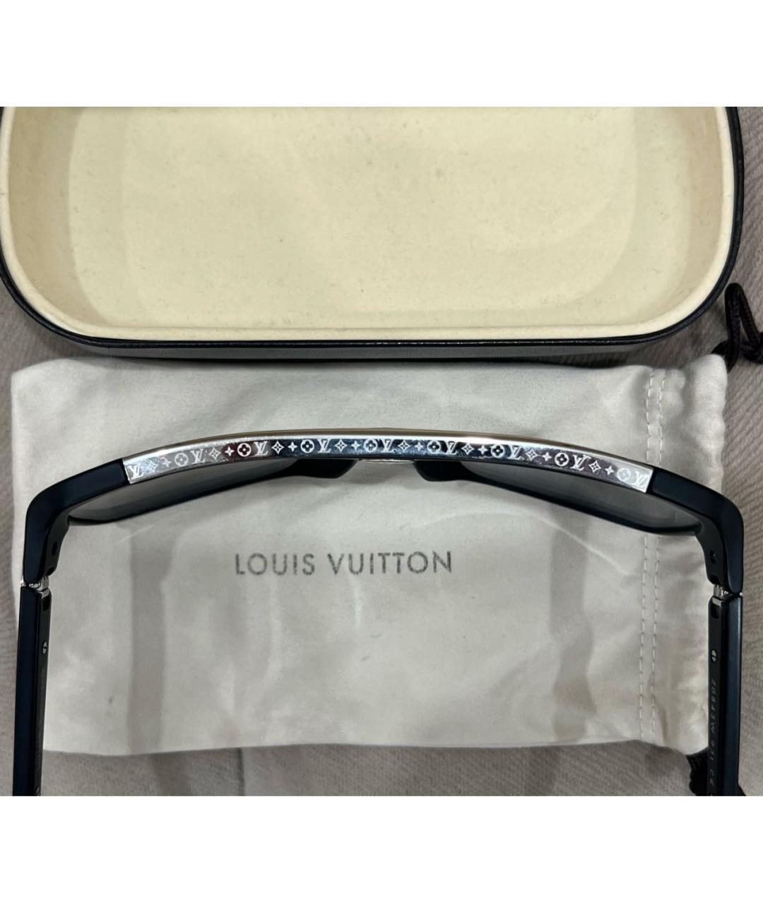 LOUIS VUITTON Серебряные пластиковые солнцезащитные очки, фото 4