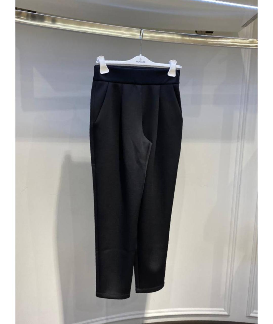 MONCLER Черные прямые брюки, фото 3