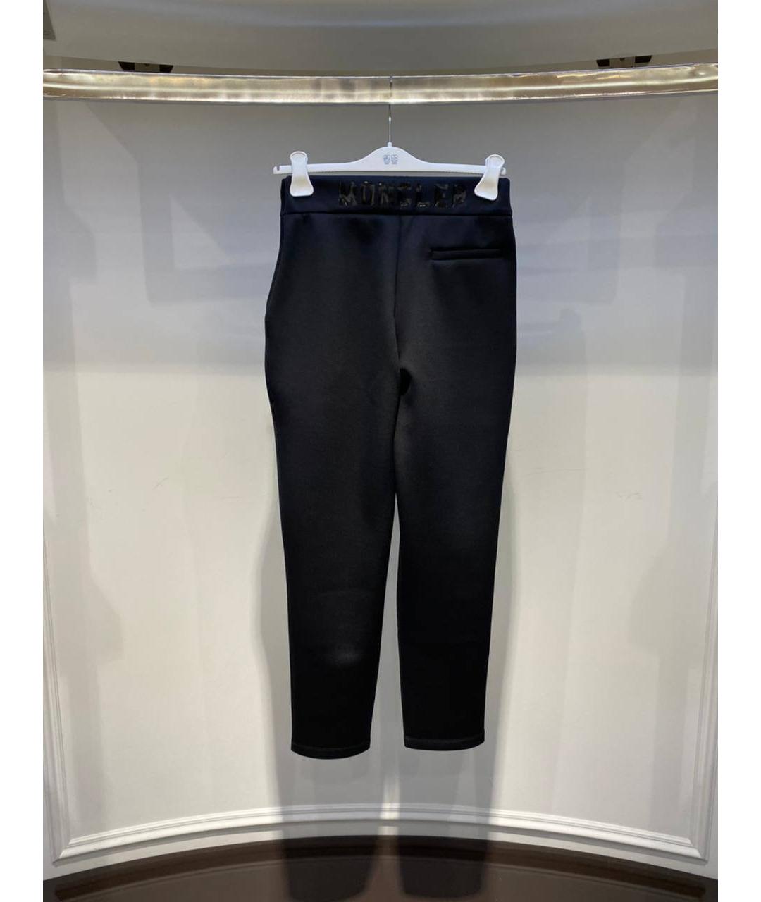 MONCLER Черные прямые брюки, фото 2